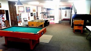 Carey's Avenue Barber Shop game room